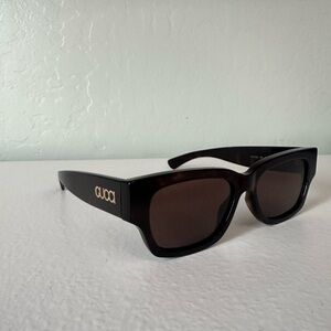 Gucci Dark Brown Square Sunglasses